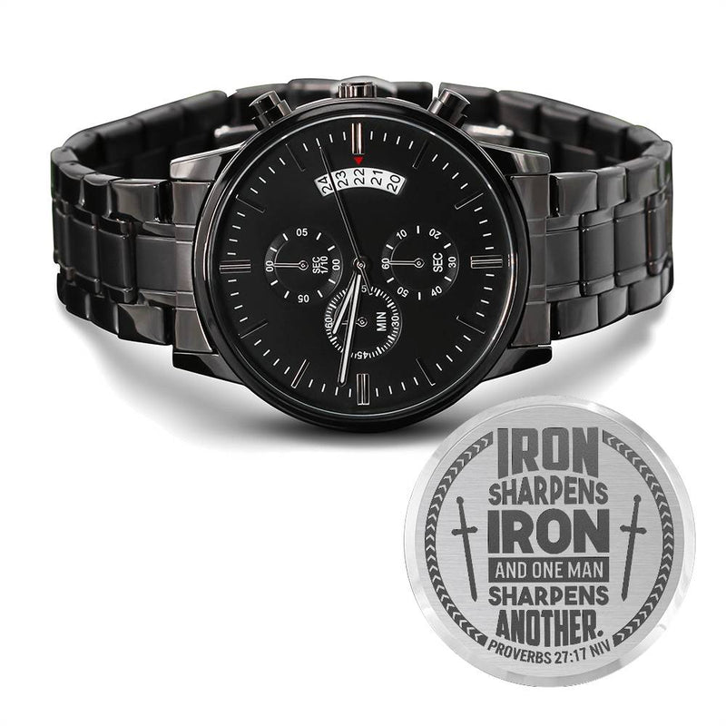 Iron Sharpens Iron (Proverbs 2717) – Men's Watch