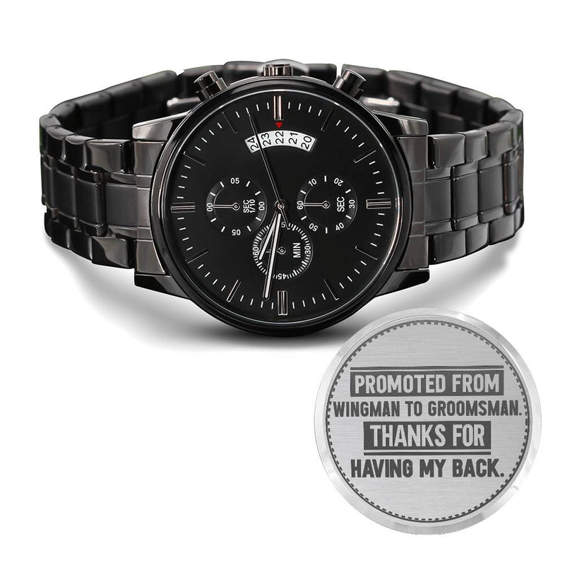 Groomsman Promoted From Wingman to Groomsman – Men's Watch