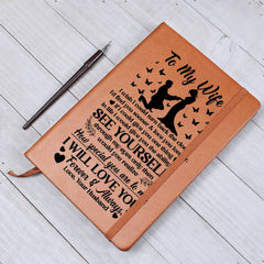To My Wife Sooner – Leather Journal