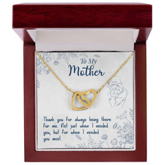 Thank You For Always Being There - Interlocking Hearts Necklace