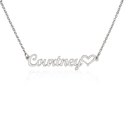 Classic Heart Style Name Necklace
