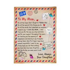 To My Mom Thank You – Coral Fleece Blanket