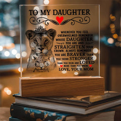 To My Daughter Lion Crown – Acrylic Square